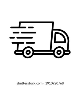 Fast delivery, shipping, truck icon vector image. Can also be used for Delivery and logistics. Suitable for use on web apps, mobile apps and print media.