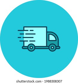 Fast delivery, shipping, truck icon vector image. Can also be used for shopping and ecommerce. Suitable for use on web apps, mobile apps and print media.