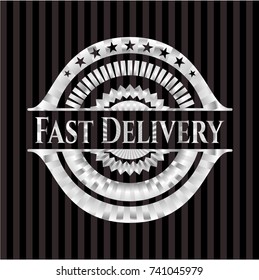 Fast Delivery silver shiny emblem