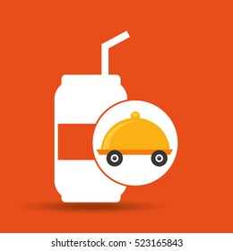 fast delivery soda drink vector illustration eps 10