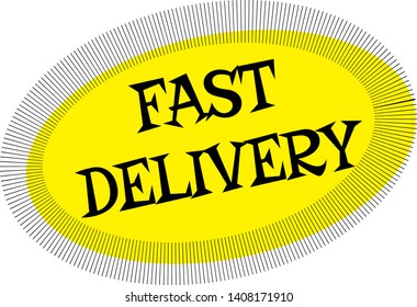 FAST DELIVERY stamp on white