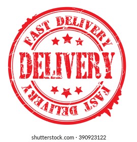 Fast Delivery Stamp On White Vector Stock Vector (Royalty Free ...