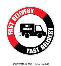 Fast delivery sticker,vector illustration