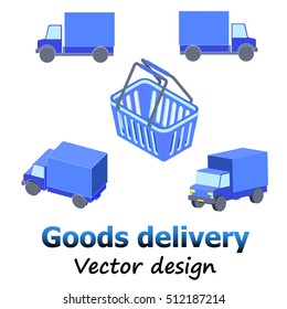 Fast Delivery Straight Truck. Goods delivery.