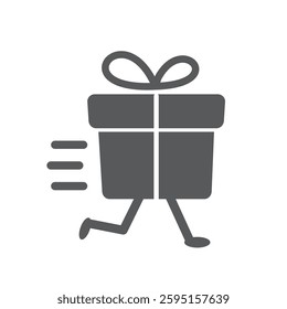 Fast delivery template, design with a running box. 