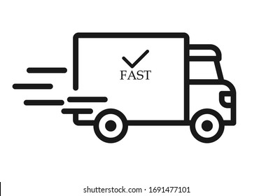 Fast Delivery Track Icon Vector Isolate Stock Vector (Royalty Free ...