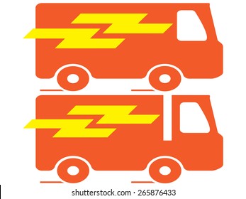 fast delivery traffic car icon
