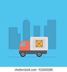 Fast delivery truck
