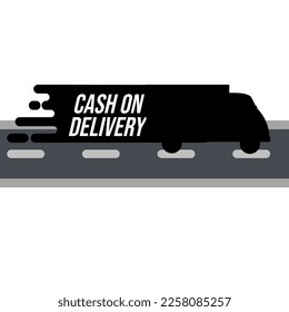 Icono vectorial plano del camión de entrega rápida para aplicaciones y sitios web