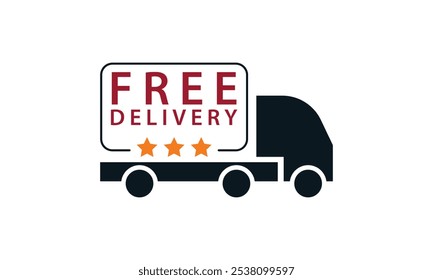 Fast delivery truck free vector icon. Fast delivery truck vector art icon for transportation apps and websites. Fast delivery truck free