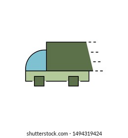 fast delivery truck icon. Truck Car icon template black color editable. Delivery Truck symbol vector sign isolated on white background. Simple logo vector illustration for graphic and web design.