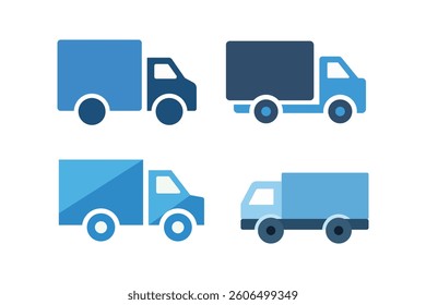 Fast Delivery Truck Icon Collections, delivery truck icon for shipping services, parcel delivery truck icon, online shipping delivery, fast shipping cargo symbol