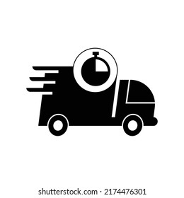 Fast delivery truck icon design isolated on white background