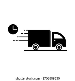fast delivery truck icon, express delivery, quick move, editable vector illustration. eps 10