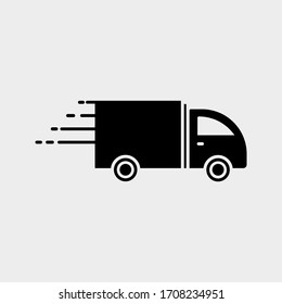 fast delivery truck icon, express delivery, quick move, editable vector illustration. eps 10