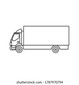 fast delivery truck icon, express delivery, quick move, editable vector illustration. eps 10