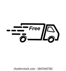 Fast delivery truck icon, express delivery. vector illustration