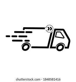 Fast delivery truck icon, express delivery. vector illustration