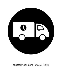 fast delivery truck icon, express delivery, quick move color editable
