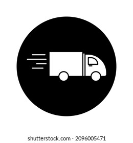 fast delivery truck icon, express delivery, quick move color editable