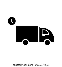 fast delivery truck icon, express delivery, quick move color editable