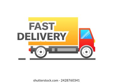 Fast delivery truck icon. Delivery truck. Flat style. Vector icon