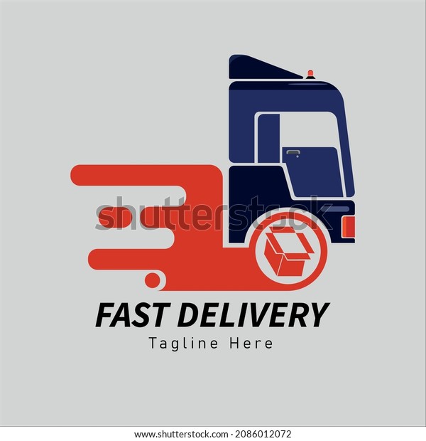 Fast delivery truck icon, idea of fast shipping\
service label