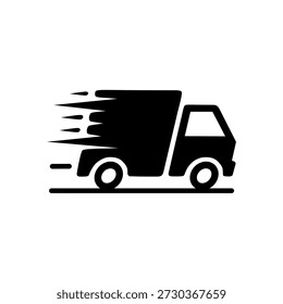 Fast delivery truck icon quick shipping symbol express delivery service logo