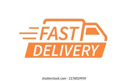 Fast delivery truck icon set. Fast shipping. Design for website and mobile apps. Online shopping concept. Vector illustration.