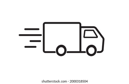 Fast delivery truck icon. Fast shipping. Design for website and mobile apps. Vector illustration.