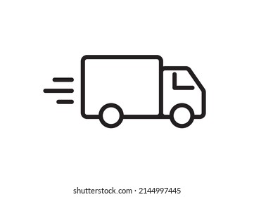 Fast delivery truck icon. Fast shipping. Design for website and mobile apps. Vector illustration.