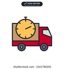 fast delivery truck icon symbol template for graphic and web design collection logo vector illustration
