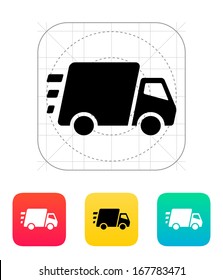 Fast delivery Truck icon. Vector illustration.