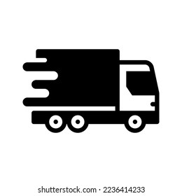 Fast delivery truck icon vector illustration logo template isolated on white background