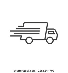 fast delivery truck icon vector concept design template