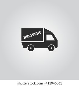 Fast delivery truck icon vector