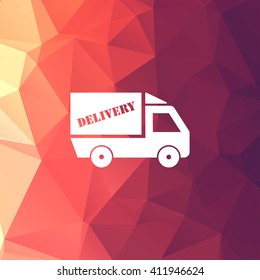 Fast delivery truck icon vector