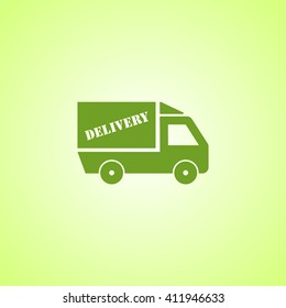Fast delivery truck icon vector