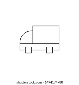 fast delivery truck line icon. Truck Car icon template black color editable. Delivery Truck symbol vector sign isolated on white background. Simple logo vector illustration for graphic and web design.