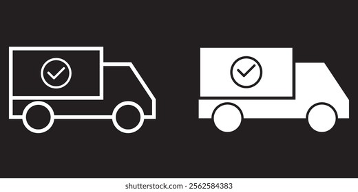 Fast delivery truck shipping icon, vector illustration