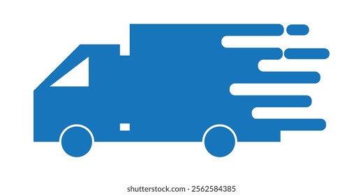 Fast delivery truck shipping icon, vector illustration