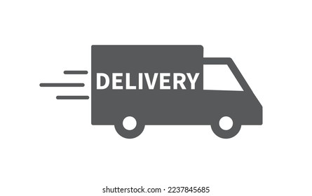 Fast delivery truck. Fast shipping. Online order tracking. Design for website and mobile apps. Vector illustration.