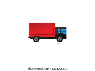 Fast delivery truck symbol transport icon car shipping