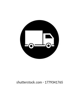Camión de entrega rápida, icono plano vector en EPS 10
