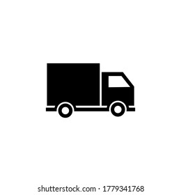 Fast delivery truck, vector flat icon on EPS 10
