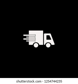 Fast delivery truck vector icon. flat Fast delivery truck design. Fast delivery truck illustration for graphic 