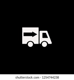 Fast delivery truck vector icon. flat Fast delivery truck design. Fast delivery truck illustration for graphic 