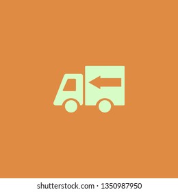 Fast delivery truck vector icon. flat design