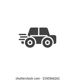 Fast delivery truck vector icon. filled flat sign for mobile concept and web design. Express delivery service glyph icon. Symbol, logo illustration. Vector graphics