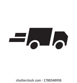 fast delivery truck vector icon logo design